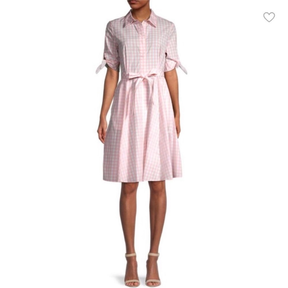 Calvin Klein Gingham Shirtdress Fit & Flare Size 4